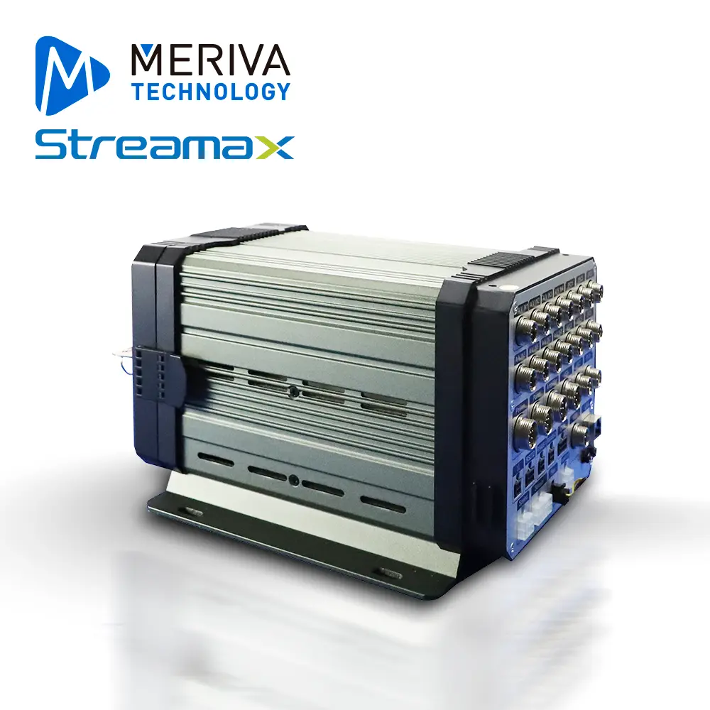 DVR movil AHD Meriva Streamax A8PRO-H0808 híbrido / 8CH AHD / 8CH IP AI incorporado / admite 2 canales AI / 1080p / modulo GPS / modulo 4G / modulo WiFi / soporta disco duro 1TB 3.5 CMR / conectores DIN de aviacion 4 pines y 6 pines / G-SENSOR / COM
