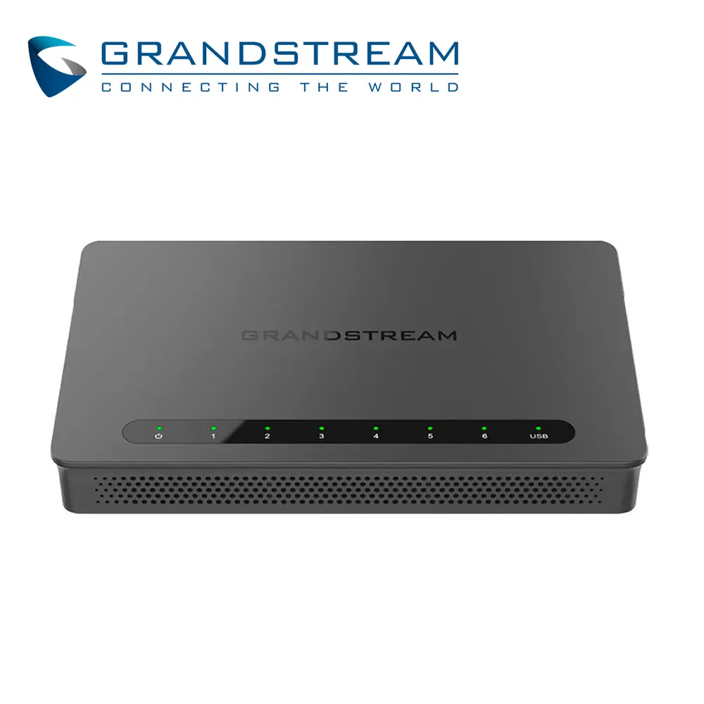 Router firewall integrado Grandstream GWN7001 / 6 puertos 10/100/1,000MBPS configurables Lan/Wan / 50 tuneles VPN / acceso remoto balanceo / failover / QOS avanzado / administracion GWN cloud / alimentación 12VDC/1A