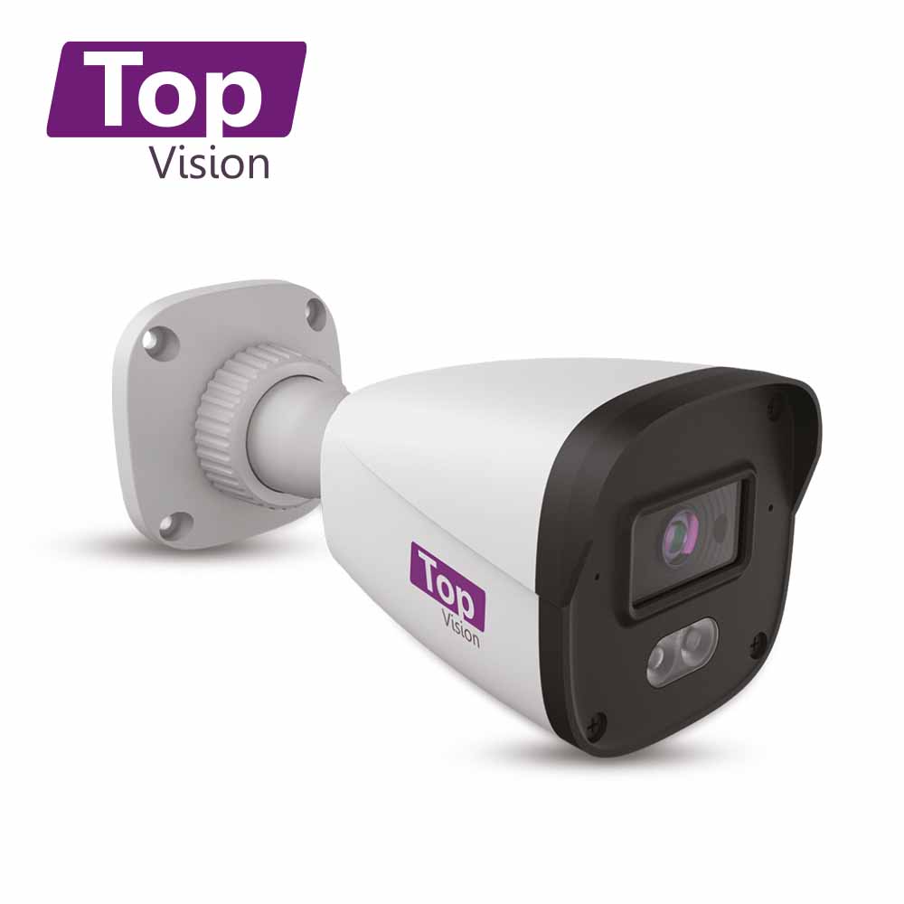 Cámara HD Bullet Topvision TBDL500A / 5MP / Ahd/Tvi/Cvi/Sd / 2.8MM / 30M IR - 20M LUZ Calida LUZ Dual / Microfono