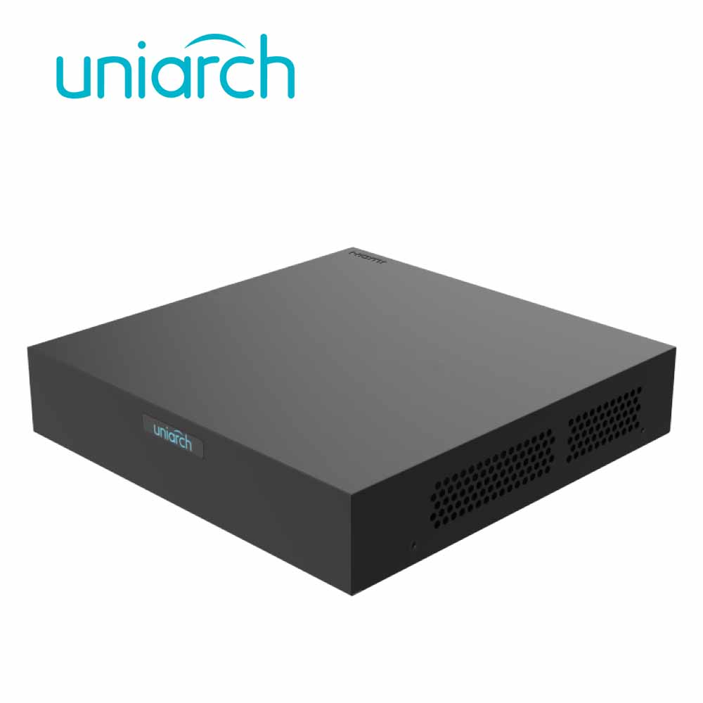 NVR Uniarch 8 Canales NVR-108S3-P8-ECO / Plug&Play / 6 MP / 8 CH PoE / Modo Corredor / Capacidad 1 Disco Duro de 6 TB