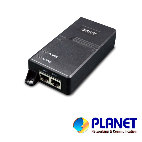 Inyector PoE Planet POE-163 / 1 Puerto RJ45 Datos Velocidad de Transmisión 10/100/1000 Mbps / 1 Puerto RJ45 Velocidad