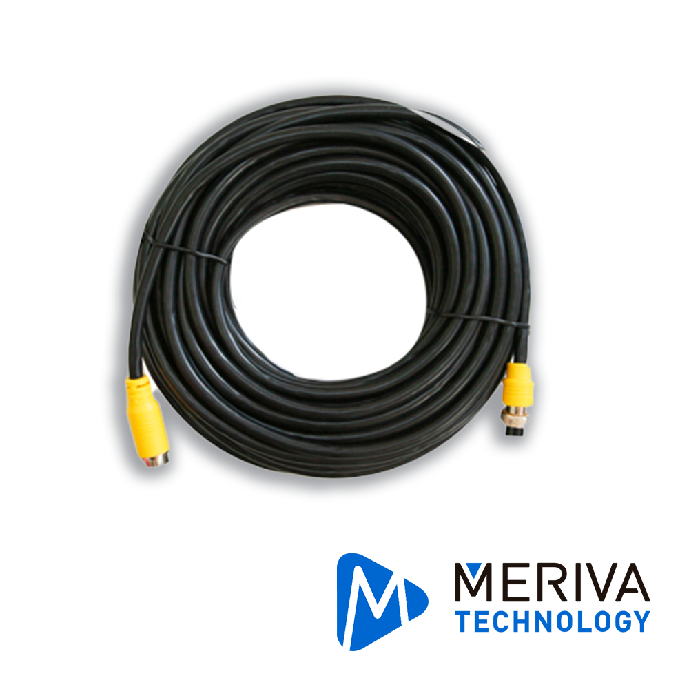 Cable DIN de Aviacion Streamax MCBIP90 / 6 Pines / 9 Metros / Compatible con Cámaras IP