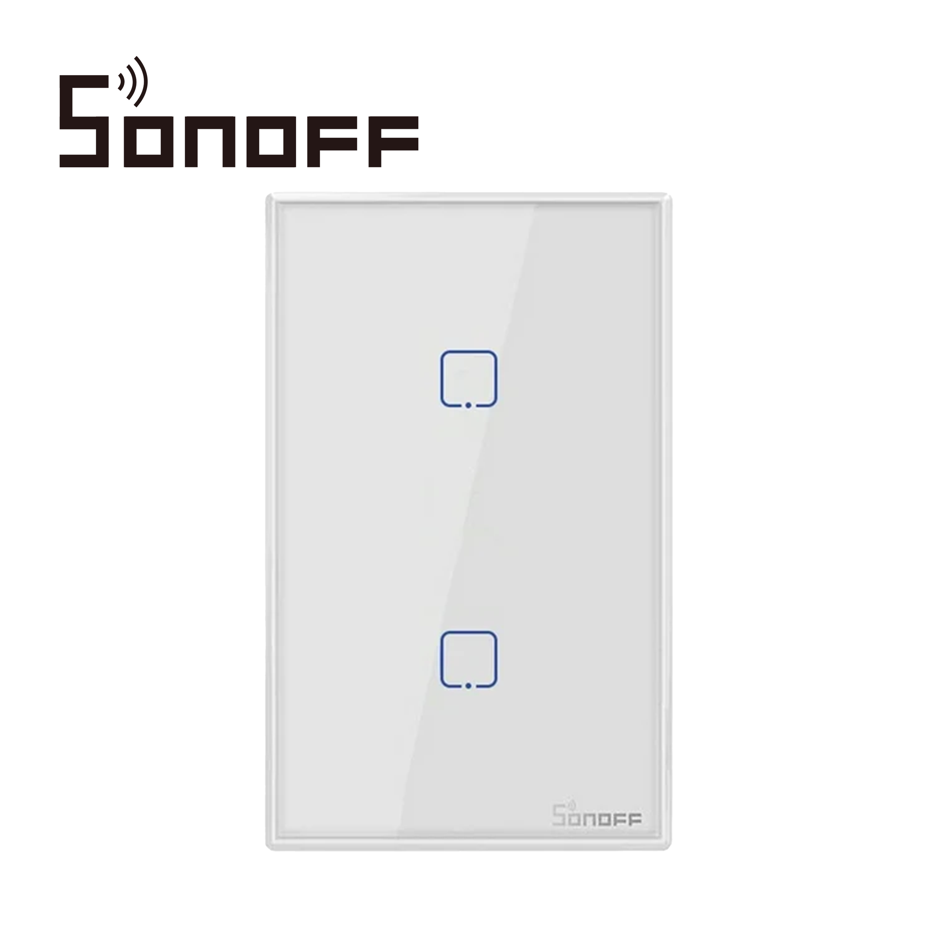Apagador de Pared Touch On/Off Sonoff T2US2C-TX / Inalámbrico WiFi Smart Home / Temporizador para IOS y Android