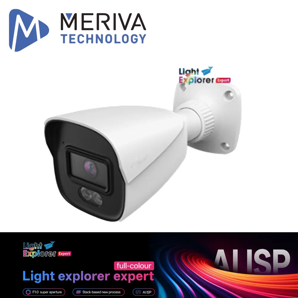 Cámara IP bullet Meriva Technology MOB-400UC / 4MP / H.265+ / 2.8MM / ultra color AI ISP LUZ calida 20M / IP67 / metálica / 12 VCD / PoE / soporta micro SD hasta 512GB (no incluida) / entrada de audio / microfono integrado / MIA 2.0 / ONVIF / video estructurado intrusion - cruce de linea - objeto perdido o abandonado