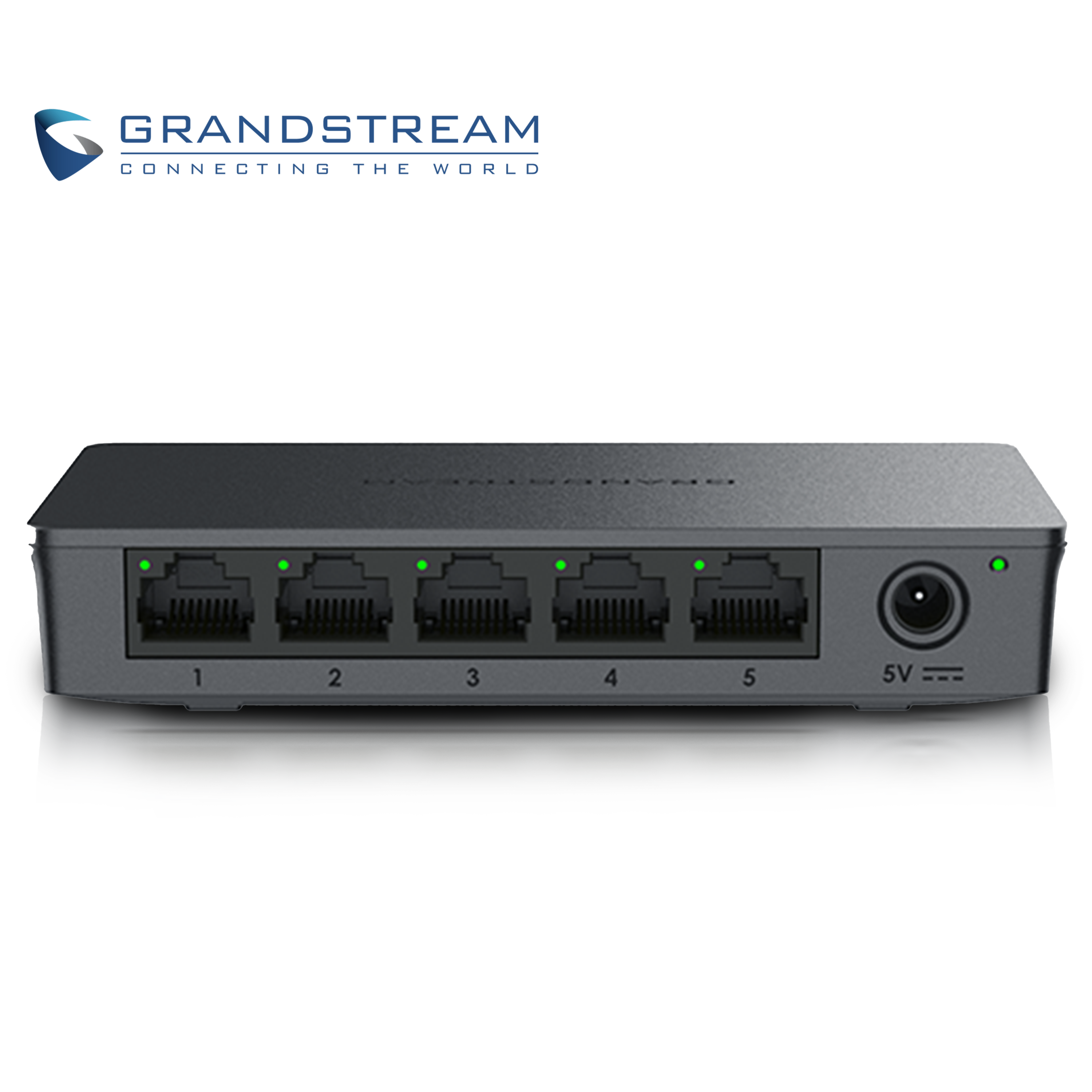 Switch NO Administrable Grandstream GWN7700 / 5 Puertos 10/100/1,000MBPS / Montaje Escritorio/Pared / Alimentación