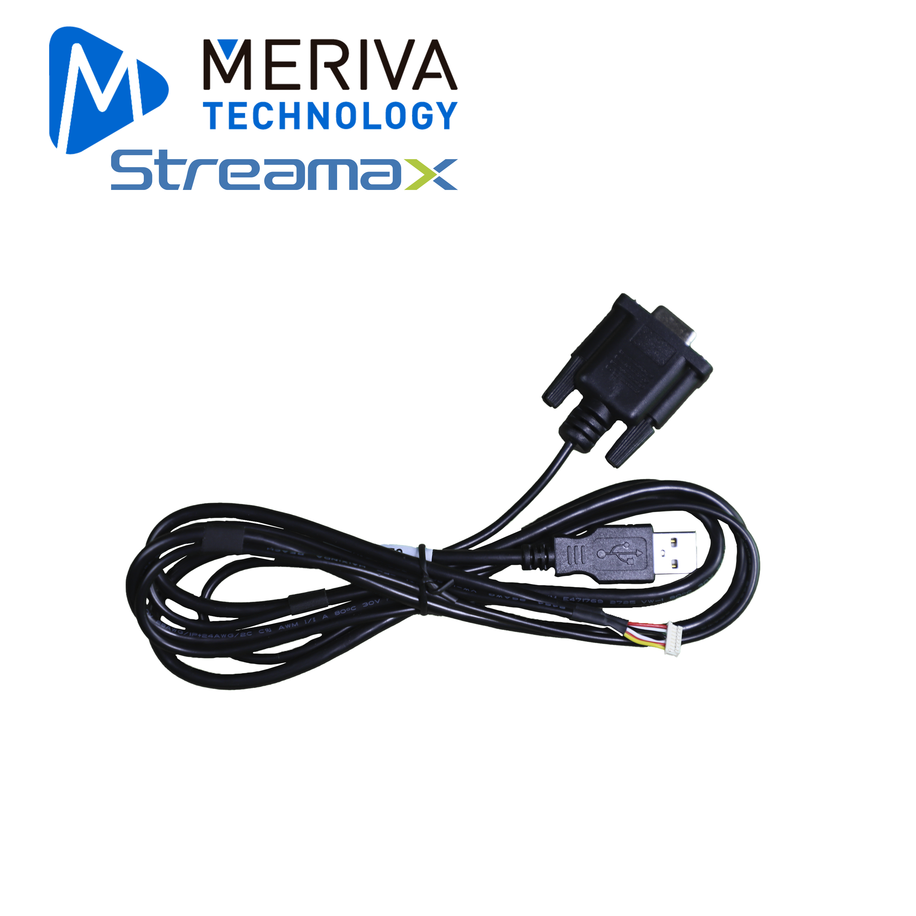 Cable de Prueba USB - CP5 Meriva Streamax Musbtc / USB-A Macho + DB9 Hembra, TJC3-7P-P1.25 / 1M / Compatible con Dvrs