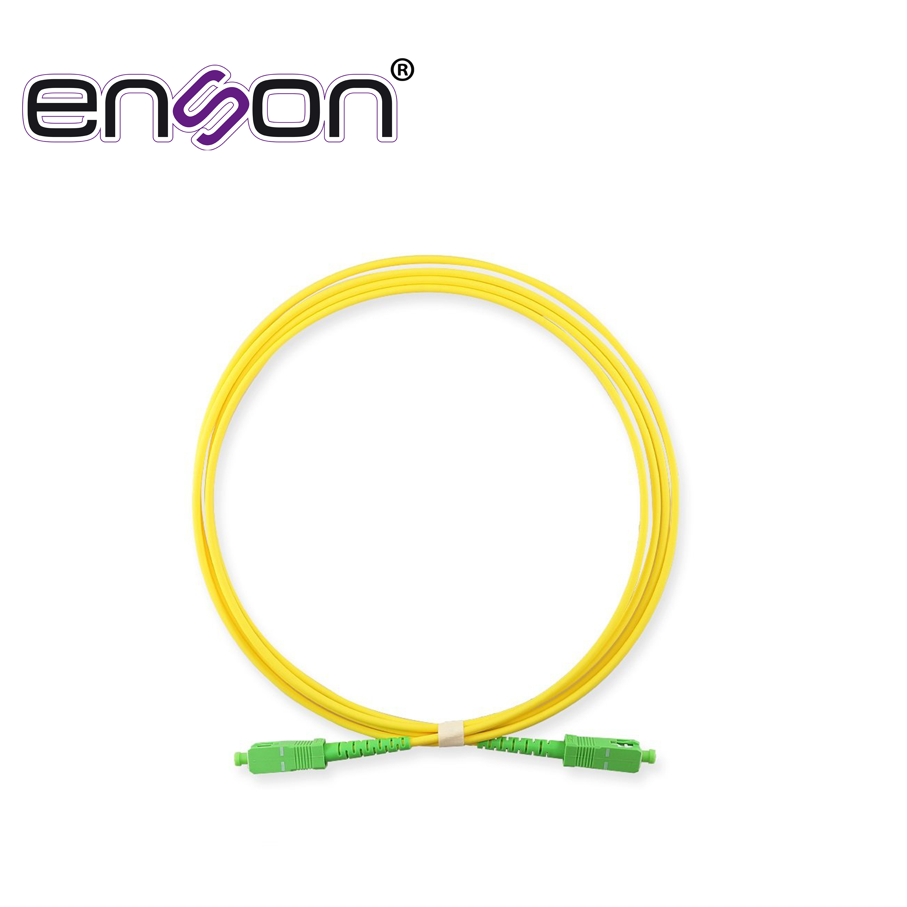 Jumper de Fibra Óptica Enson ENS-JUMP-UPC-APC Monomodo Sc/Upc a Sc/Apc Simplex Color Amarillo 2 Metros Tipo OS2