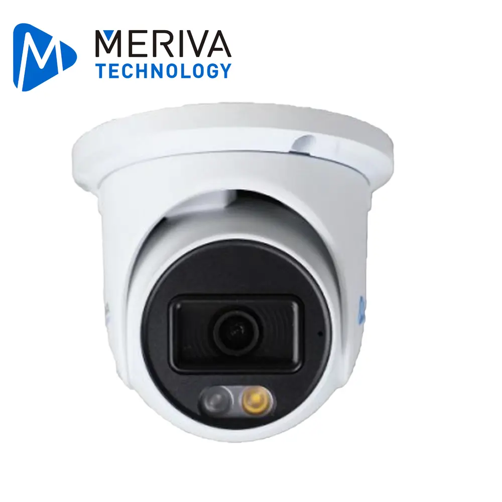 Cámara IP turret Meriva Technology MTD-808D / 8MP / H.265+ / 2.8MM / iluminación dual (20-30M IR / LUZ calida) / IP67 / metálica / 12 VCD / PoE / soporta micro SD hasta 256 GB (no incluida) / 1 entrada de audio / microfono integrado / MIA 2.0 / ONVIF / detección de PERSONA-VEHICULO-MOTOCICLETA
