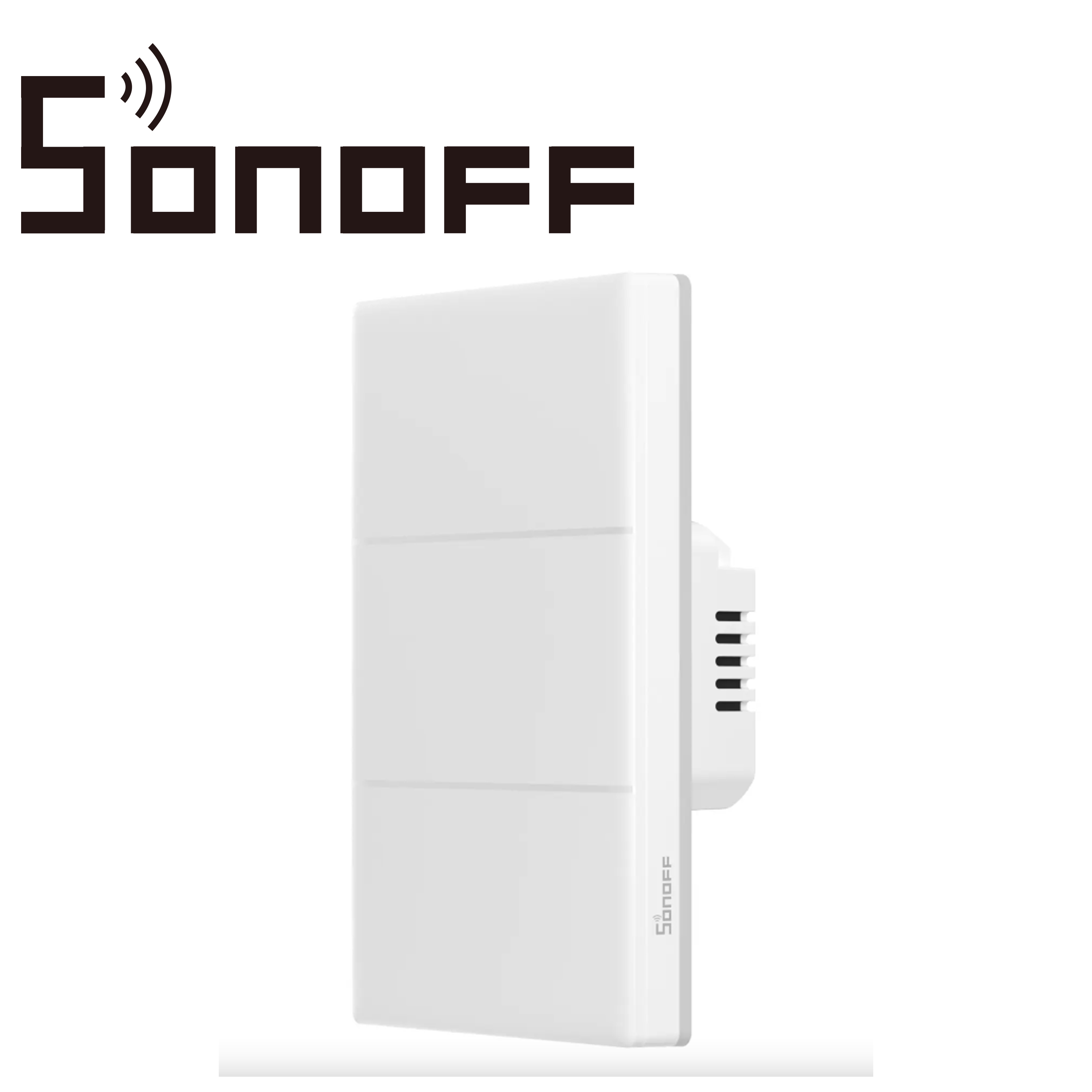 Apagador de Pared Touch TX Ultimate Sonoff T5-3C-120 / 3CH On/Off Inalámbrico / WiFi 2.4GHZ / Color Blanco / LUZ