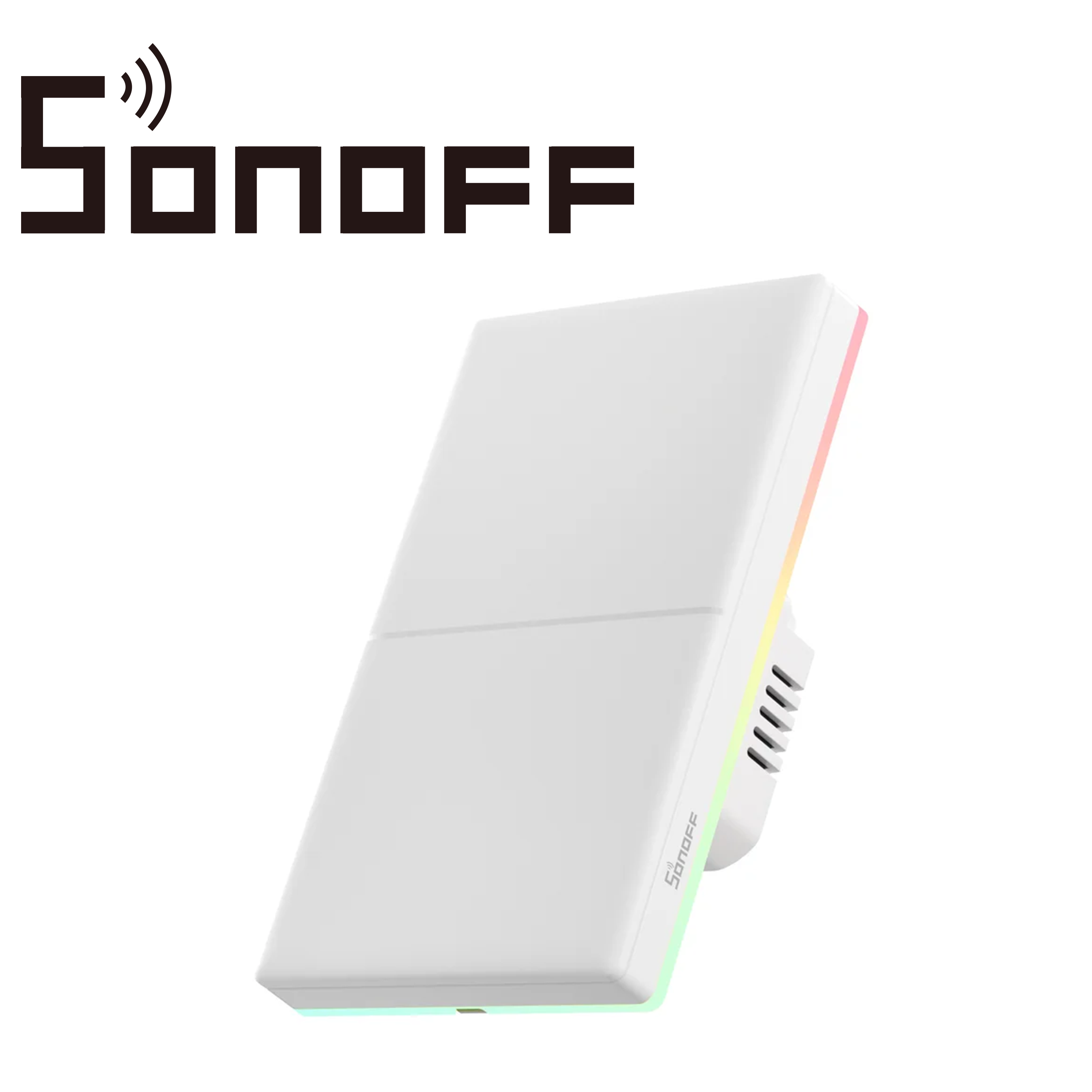 Apagador de Pared Touch TX Ultimate Sonoff T5-2C-120 / 2CH On/Off Inalámbrico / WiFi 2.4GHZ / Color Blanco / LUZ