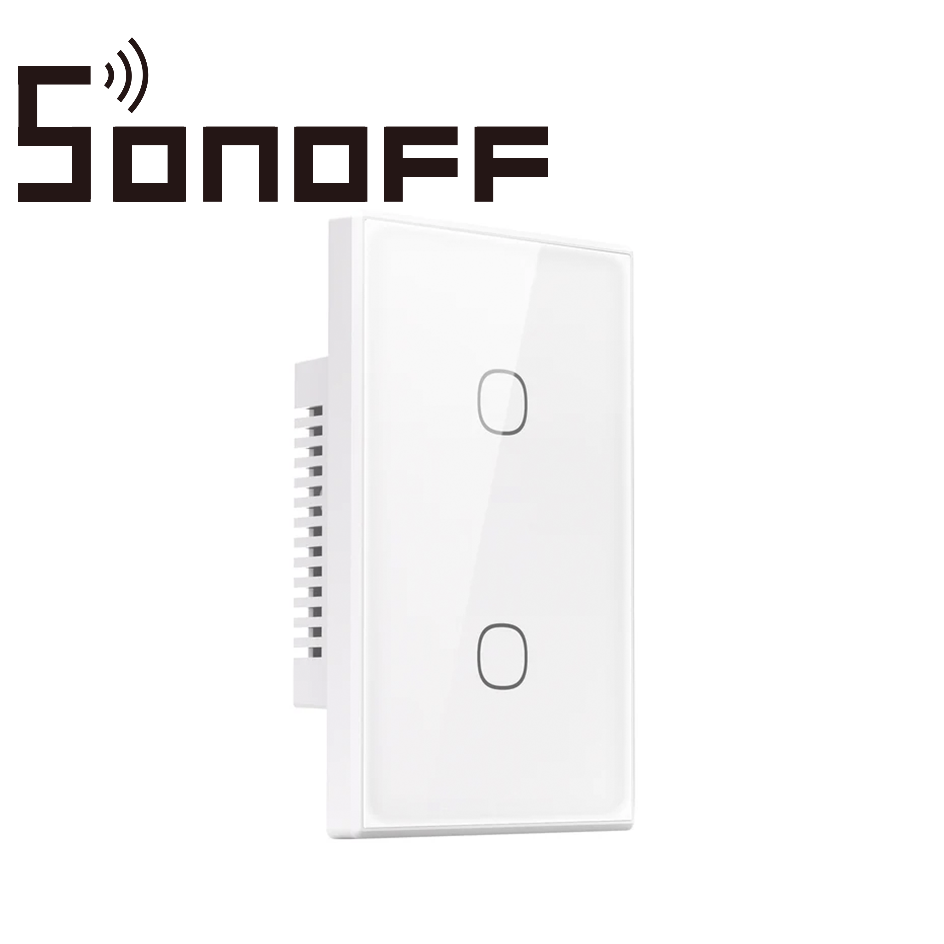 Apagador de Pared Touch TX GEN2 Sonoff T6-2C-120M / 2CH On/Off Inalámbrico / WiFi 2.4GHZ / Color Blanco / Matter