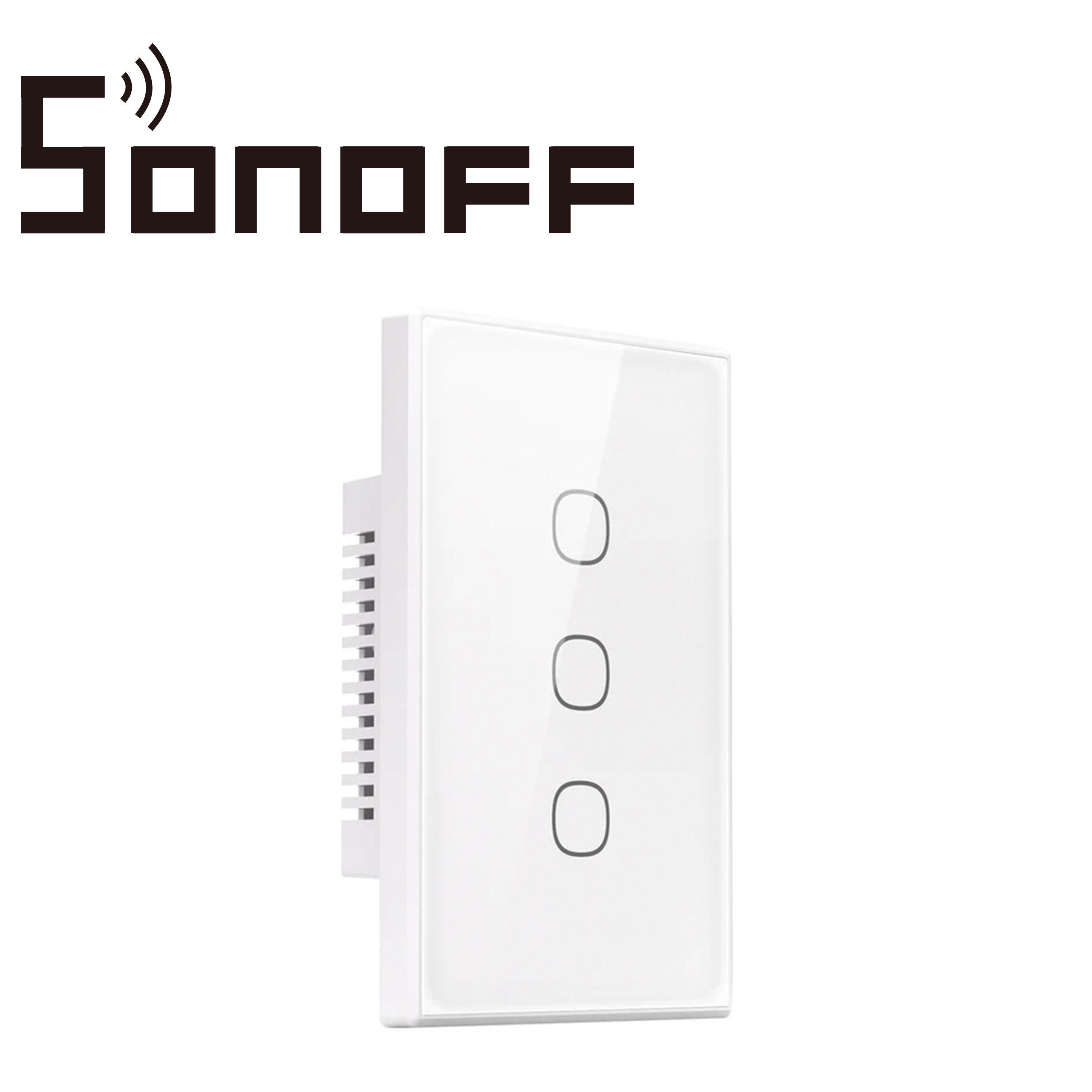 Apagador de Pared Touch TX GEN2 Sonoff T6-3C-120M / 3CH On/Off Inalámbrico / WiFi 2.4GHZ / Color Blanco / Matter