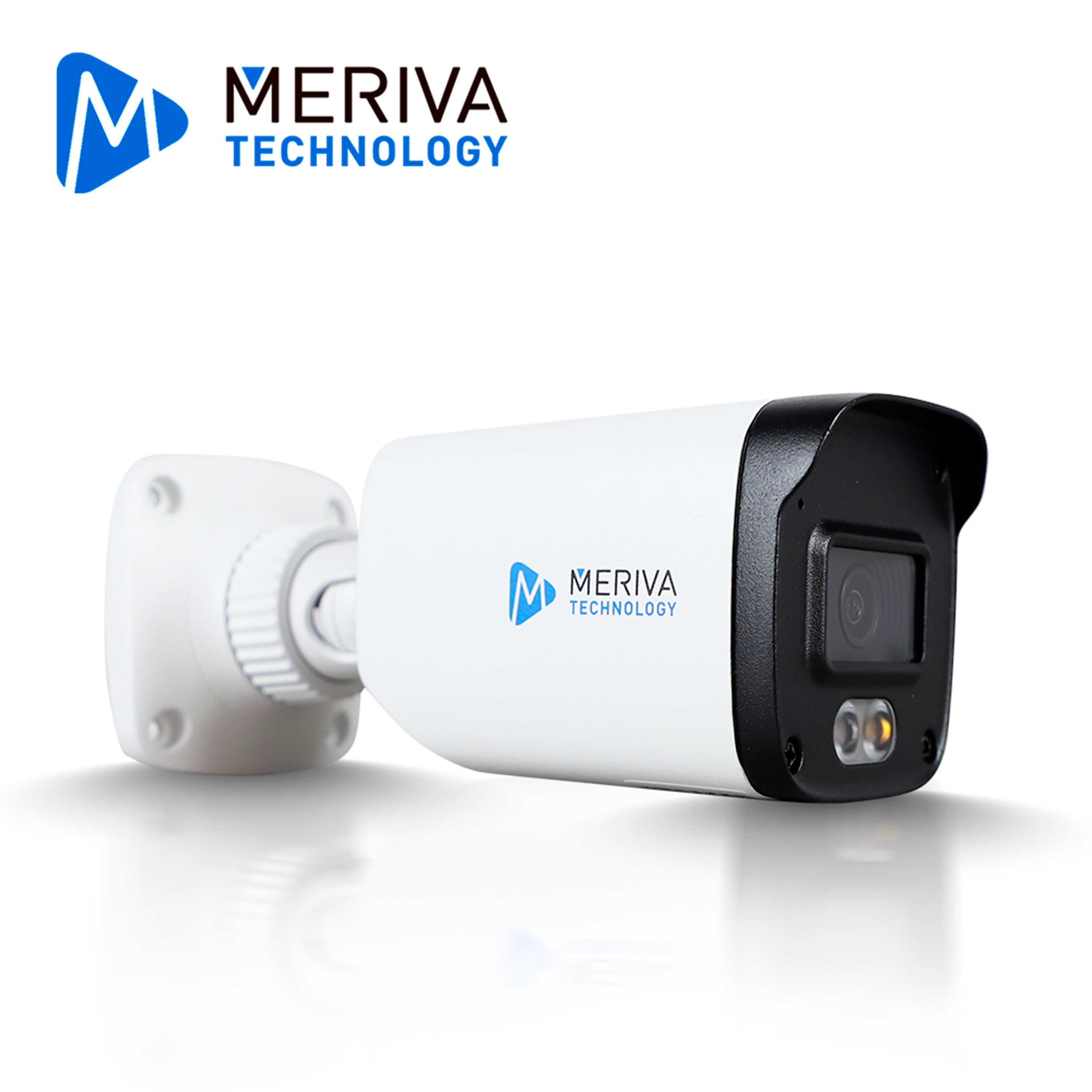 Cámara IP Bullet Meriva Technology MOB-808D / 8MP / H.265+ / 2.8MM / Iluminación Dual (20-30M IR / LUZ Calida) / IP67