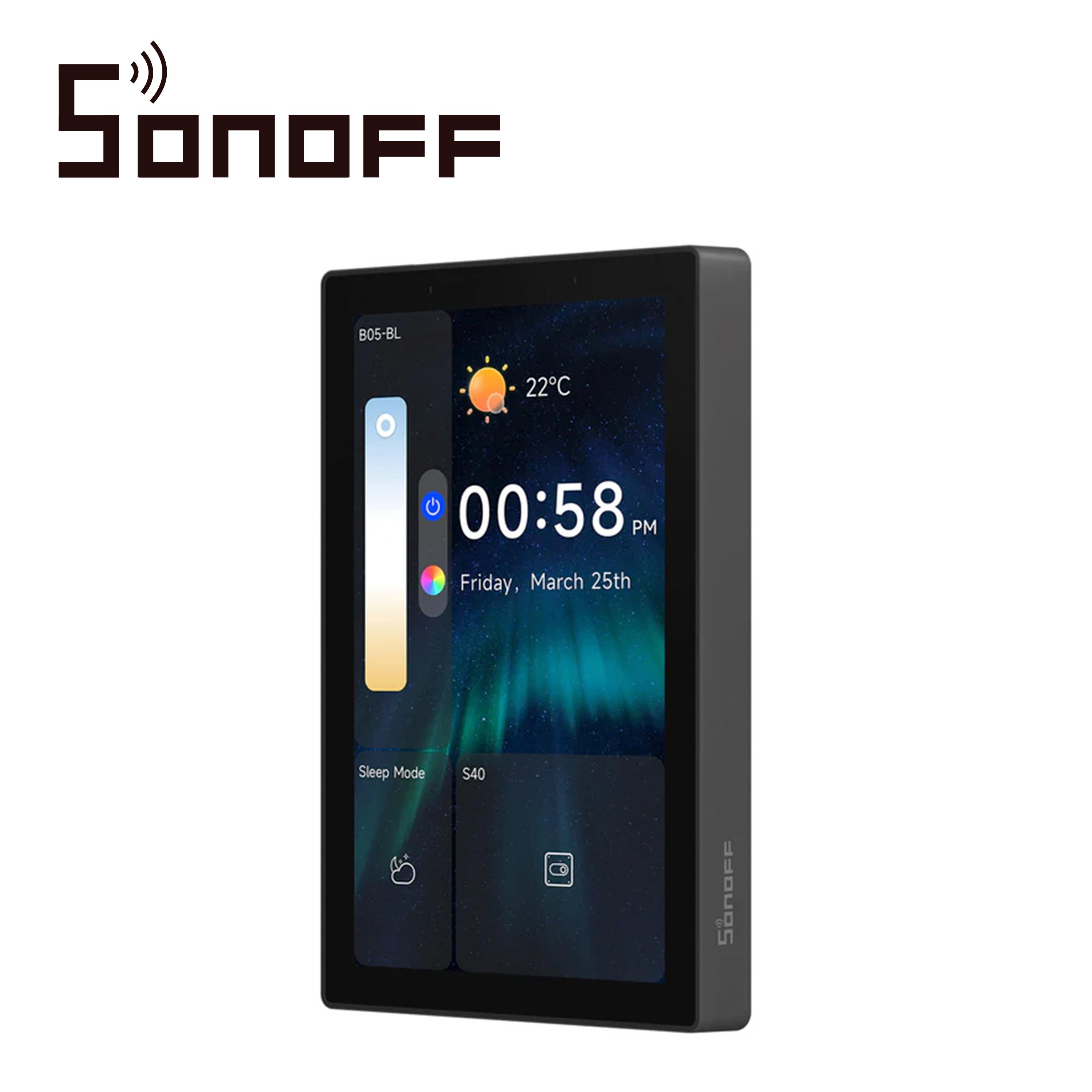 Panel de Control para Casa Inteligente Sonoff NSPANEL120PB/ Color Negro/ Pantalla Touch de 4.7 Pulgadas / HUB Zigbee