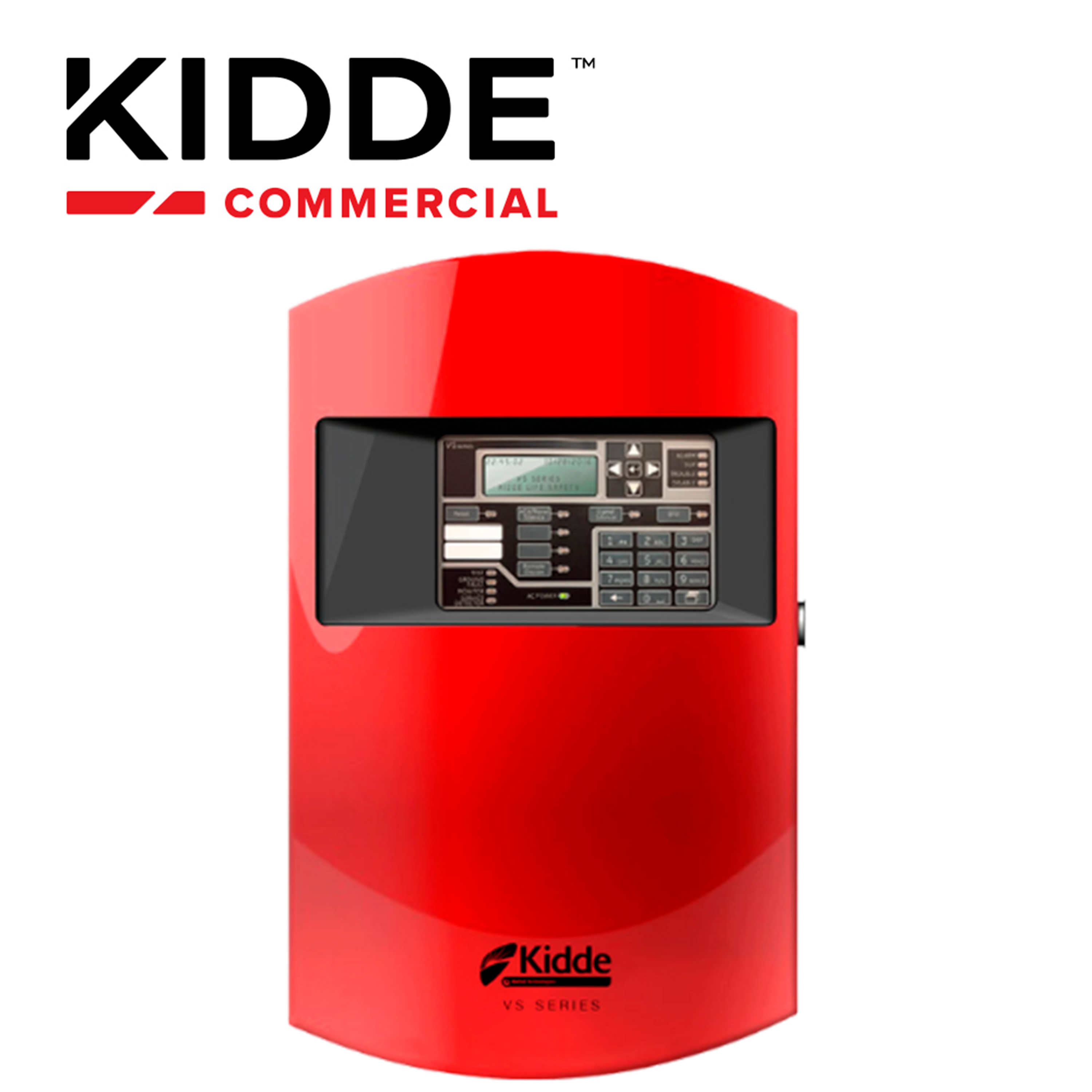 Panel de Incendio Inteligente Kidde VS1-R / Rojo / Version en Ingles, con 1 Lazo Direccionable Clase a o B para Hasta
