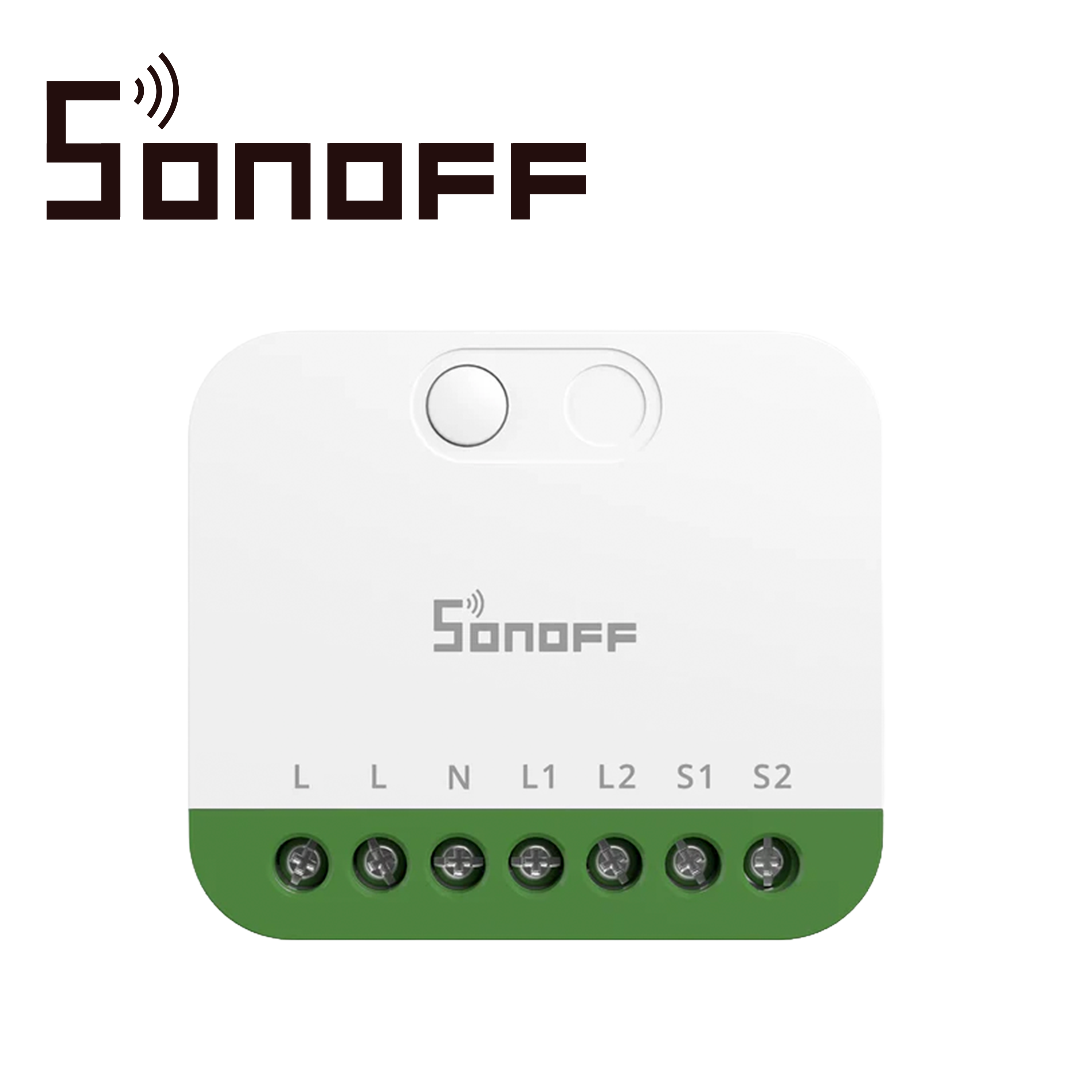 Mini Interruptor Inalámbrico Sonoff MINI-2GS / Matter / WiFi 2.4GHZ/ 2 Canales Independientes / Carga Total de 16