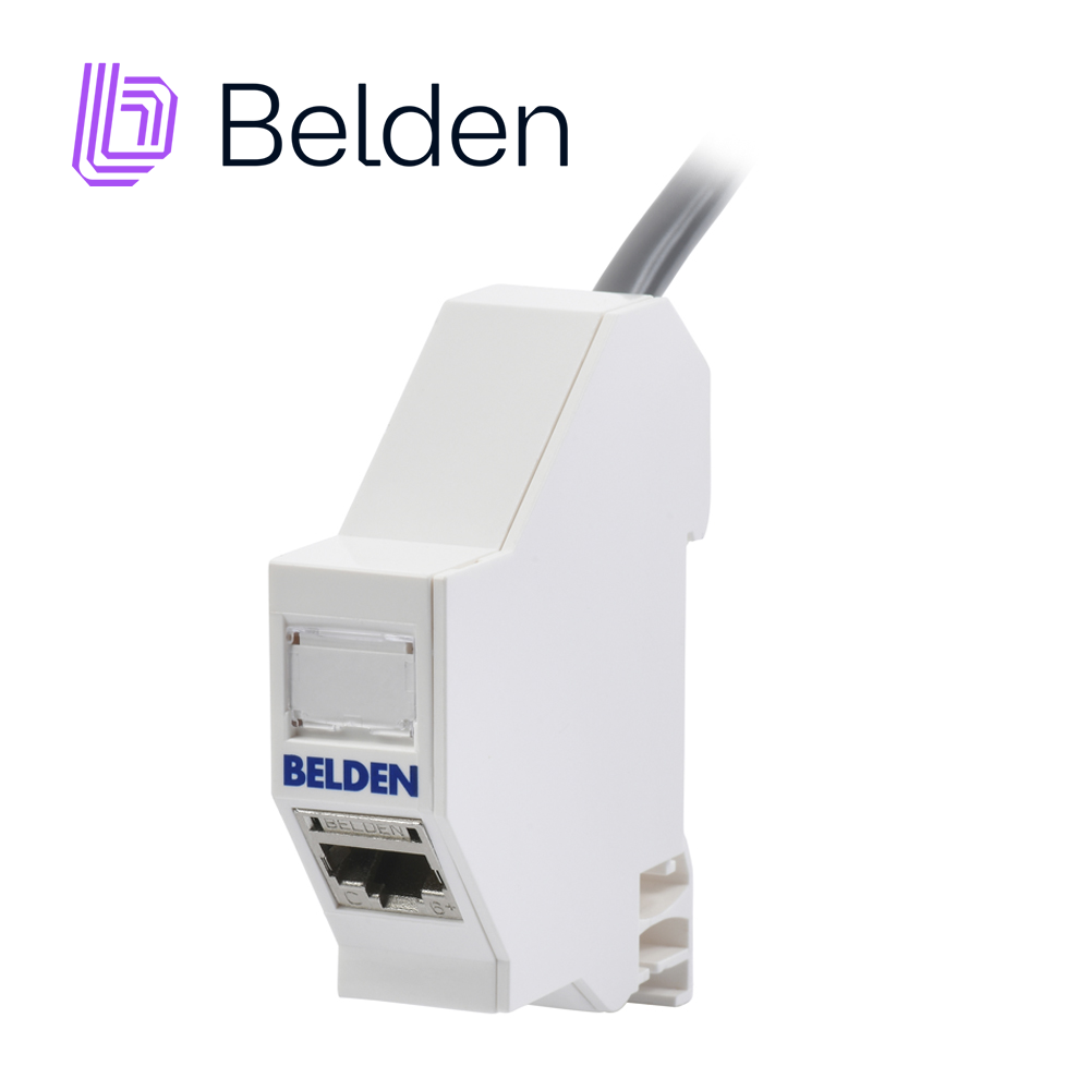Accesorio Industrial DIN Rail Belden Modeo E100K22-009S1 Modulo 1 Puerto Vacio para Conectores Tipo Keystones UTP y FTP