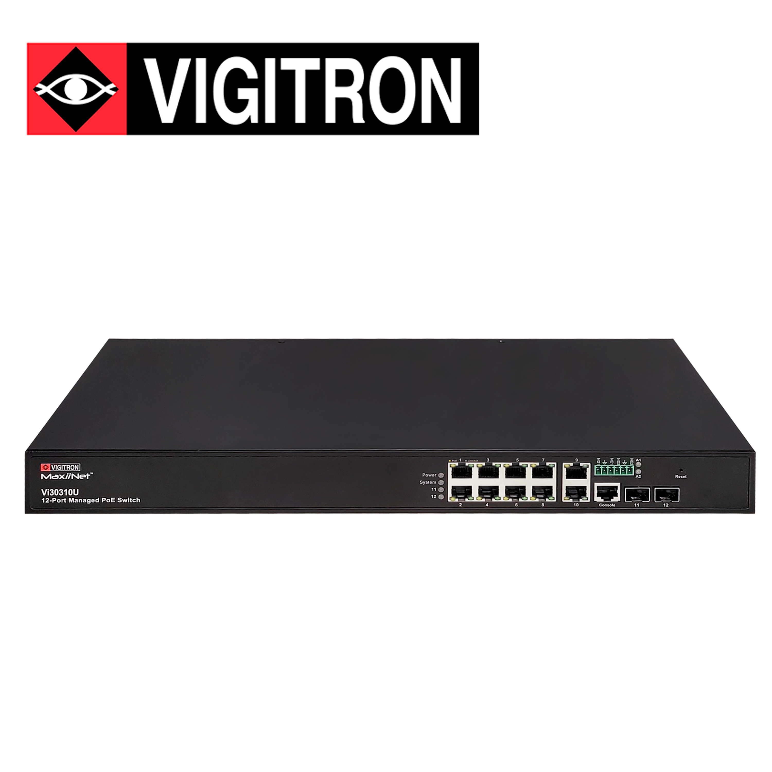 Switch PoE Administrable L3 Vigitron VI30310U / 8 Puertos RJ45 10M/100M/1000M / 2 Puertos Cobre 2.5G /2 Puertos SFP