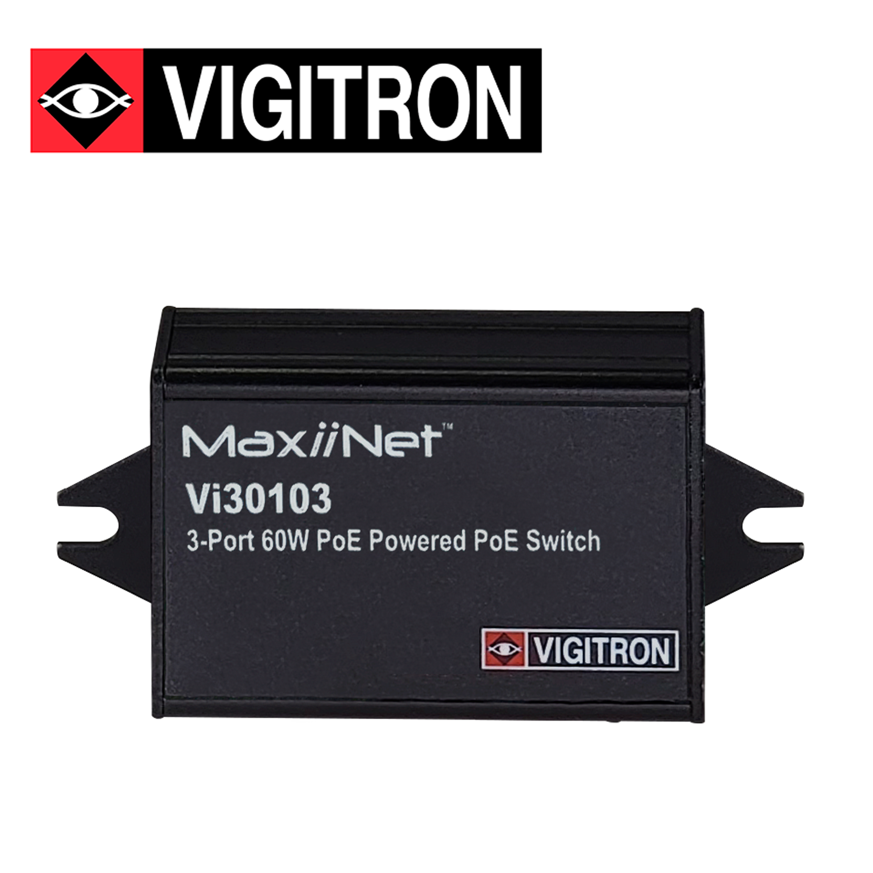 Switch PoE NO Administrable Vigitron VI30103 / 3 Puertos 10M/100M / 2 Puertos PoE Hasta 30W / Alimentación PoE Hasta 60W
