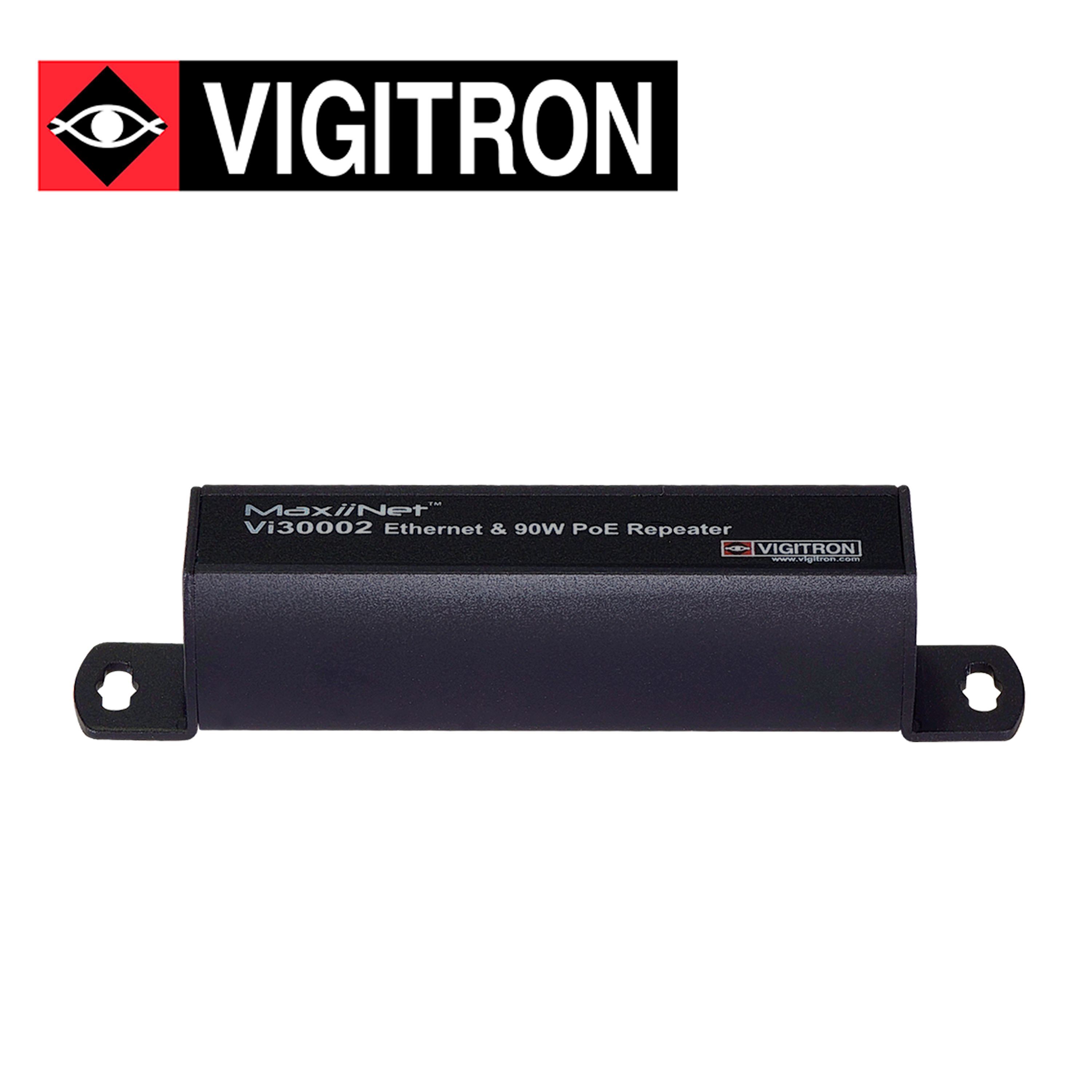 Repetidor PoE Vigitron VI3002 / 10M /100M Extiende Señal PoE de 60W Hasta 200 Metros / PoE Af/At/Bt