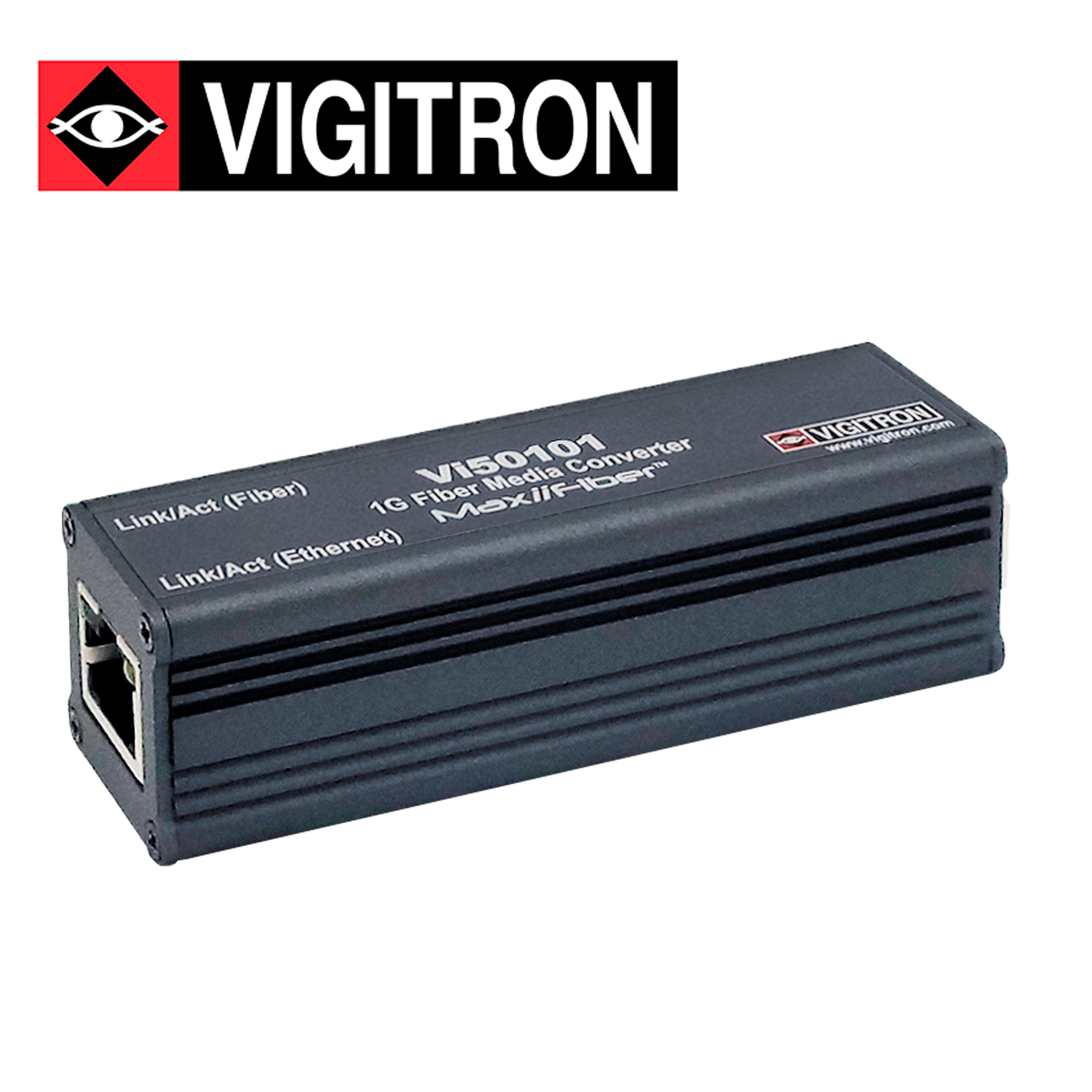 Convertidor de Medios Vigitron Modelo VI50101 10/100/1000 Base T / Fibra Óptica por Transciever SFP / Multimodo