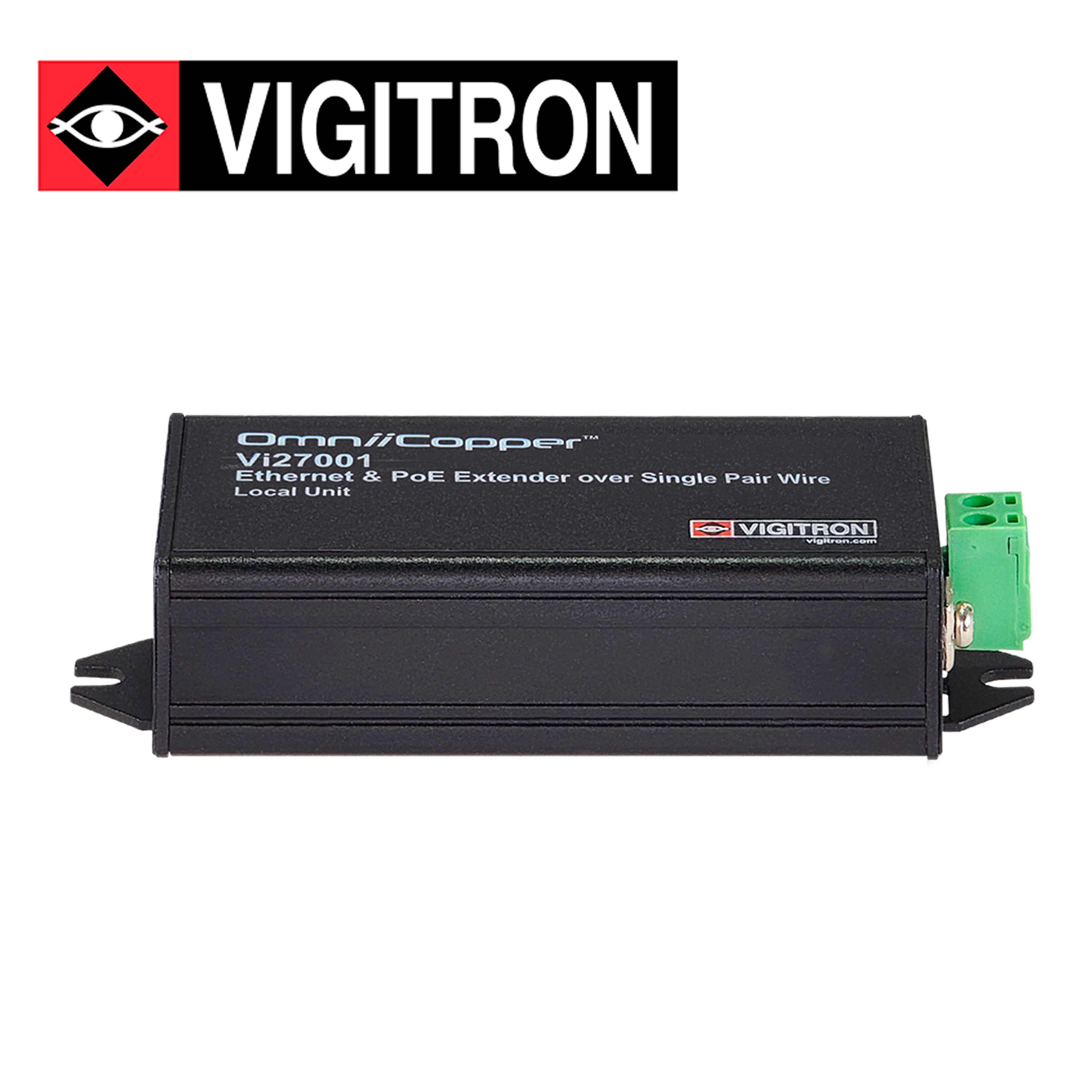 Receptor Ethernet PAR Unico y PoE 914 Metros Vigitron Modelo VI27001/ 1 Puerto / UTP / PoE AF AT / 36W / Requiere