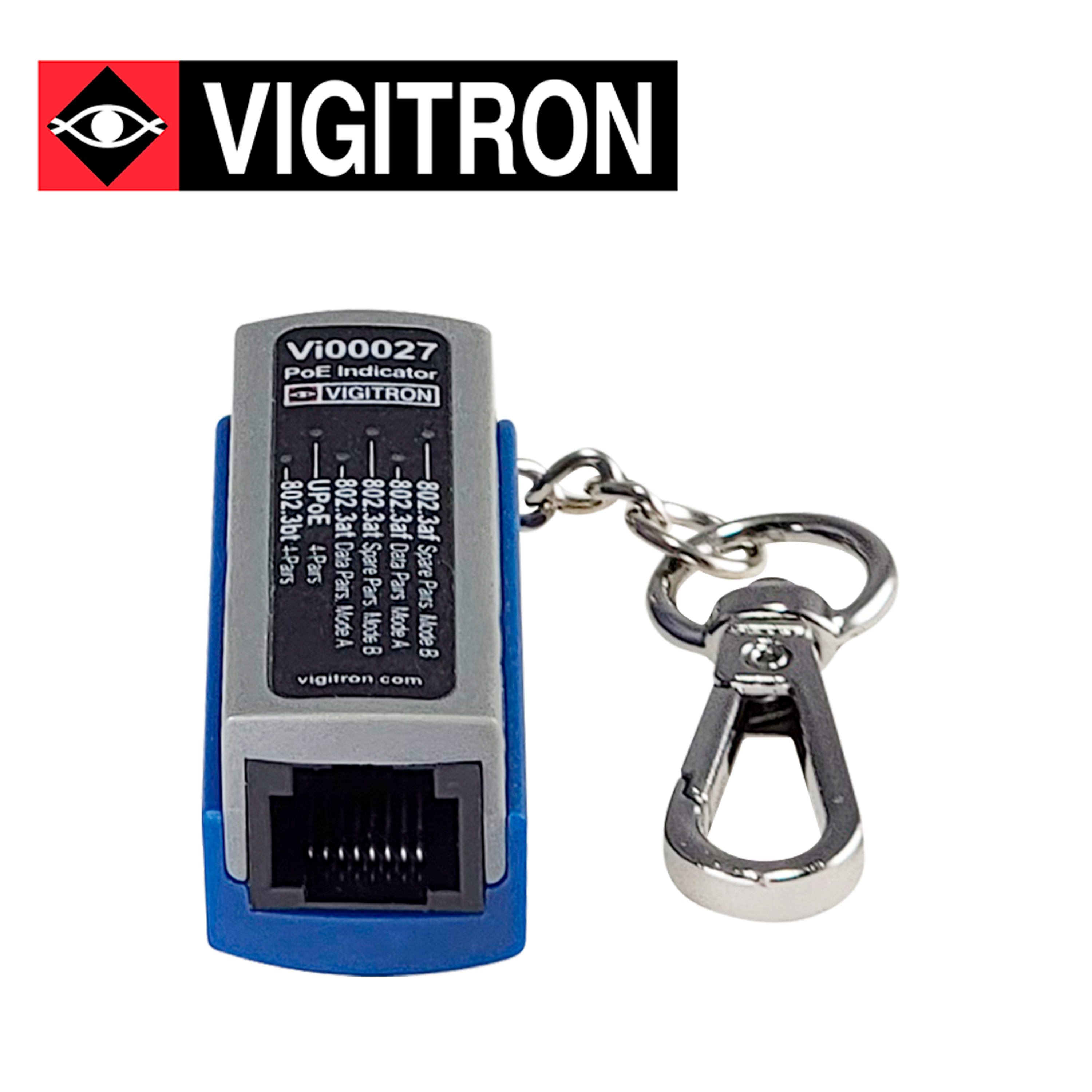 Tester PoE Af/At Vigitron VI00027 / Identifica Tipo de PoE Af/At/Bt / Hasta 90W / Leds Indicadores