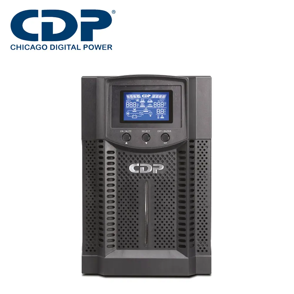NO break UPS online tipo torre UPO11-1 CDP / 1000VA / 900W / factor de potencia 0.9 / doble conversión / display LCD / 120V