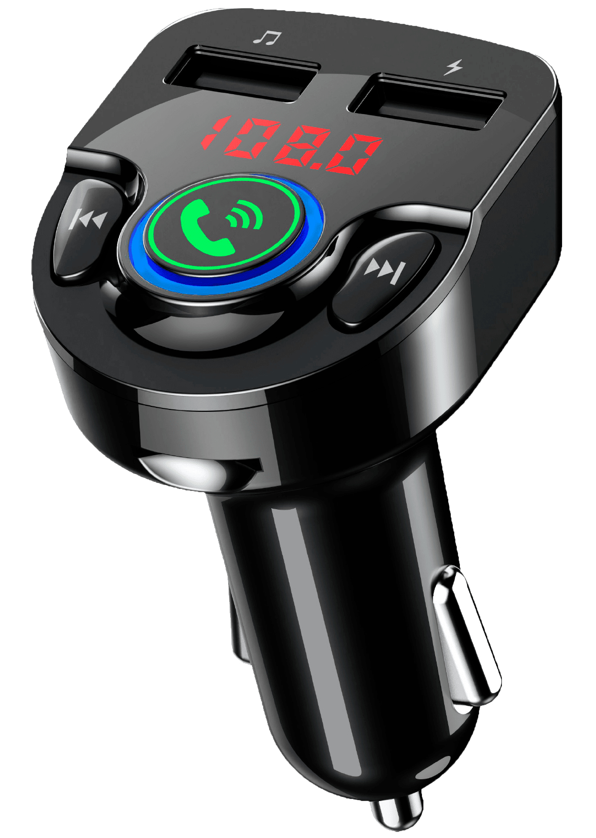Perfect CHOICE transmisor BT doble puerto USB