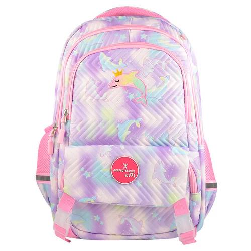 Mochila escolar delfin para niñas gran capacidad de carga astro | PERFECT CHOICE